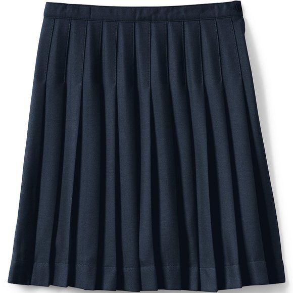 Lands' End Women's School Uniform Pleated Skirt BTK, Navy, NWT - Picture 1 of 2